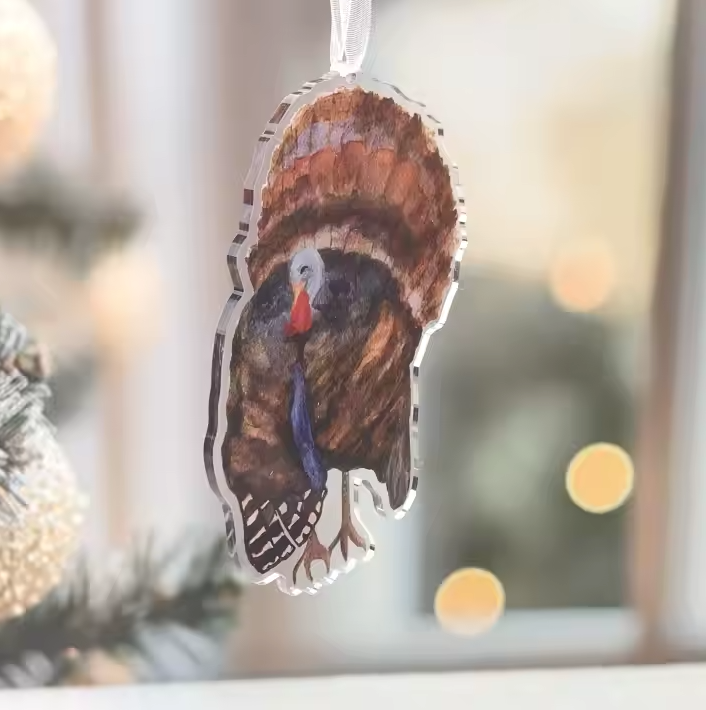 Casey Andrews Art - Wholesale Ornament - Wild Turkey Acrylic Ornament1