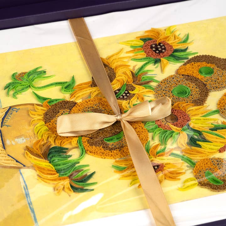 Quilling Card - Wholesale Art Print - Quilled Sunflowers, Van Gogh Art (11in.x15in.)4