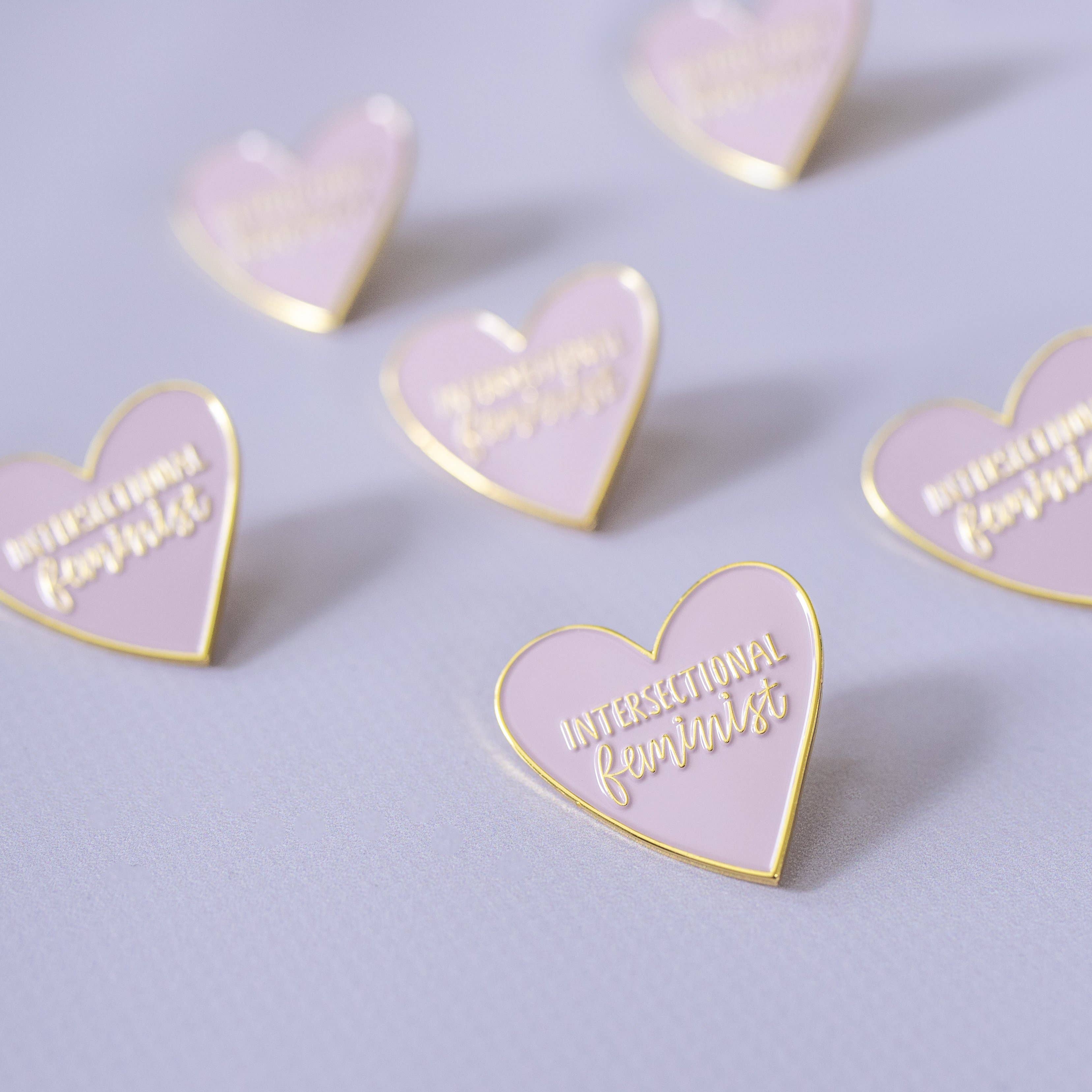 Rising Violet Press - Wholesale Lapel pin/button - Intersectional Feminist Pin1