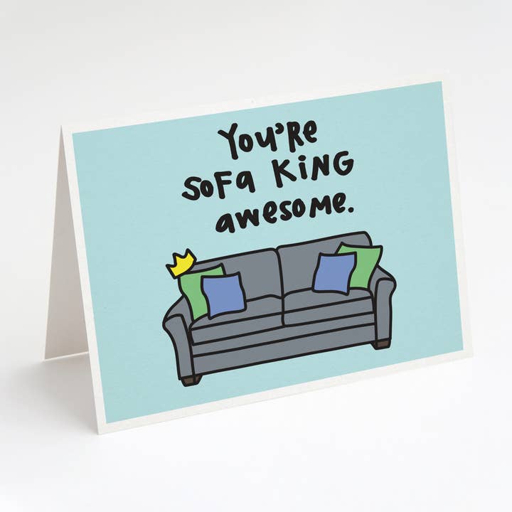 Tiny Gang Designs - Wholesale Love Card - You're Sofa King Awesome. Thank You Card. Love Card.0