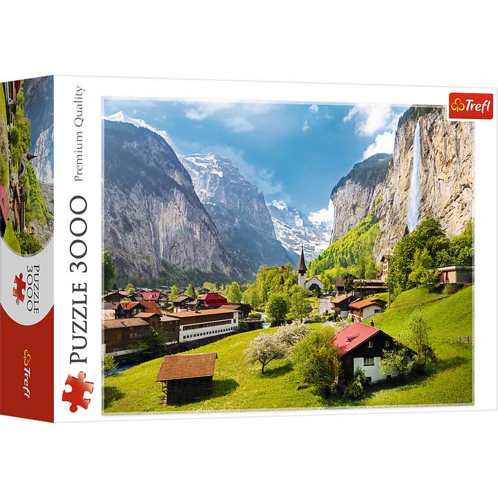 3000 piece Trefl Jigsaw Puzzles, Lauterbrunnen, Switzerland for wholesale by TREFL by Bridge Toys