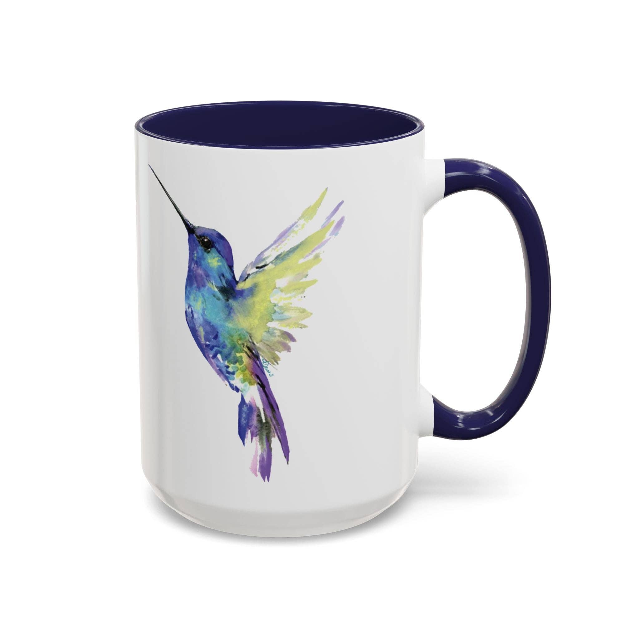 Blue Cava - Wholesale Coffee Mug - Hummingbird Two Tone Ceramic Mug - 11oz & 15oz4