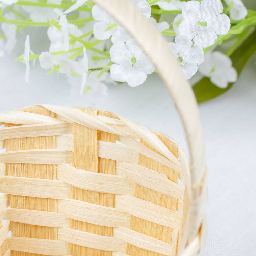 Factory Direct Craft - Wholesale Basket - Mini Woven Bamboo Basket with Handle 2
