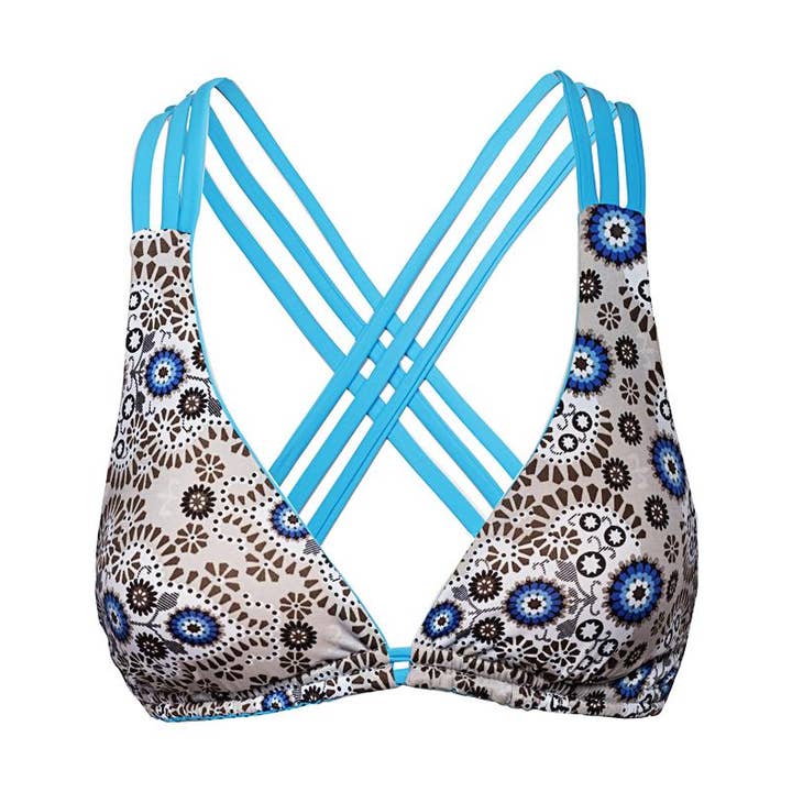 Stromboli Cross Back Top: Tempestade Cinzenta por atacado de BiancaBikinis