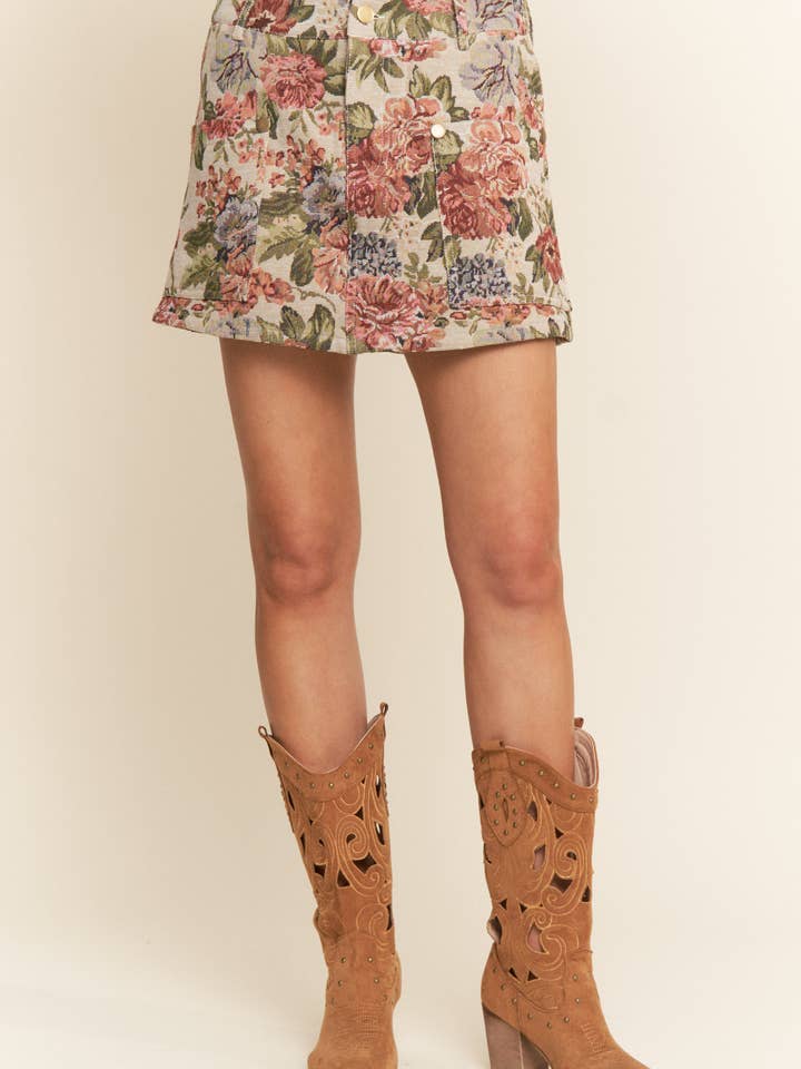Vinatge Floral Pattern Mini Skort for wholesale on Faire1