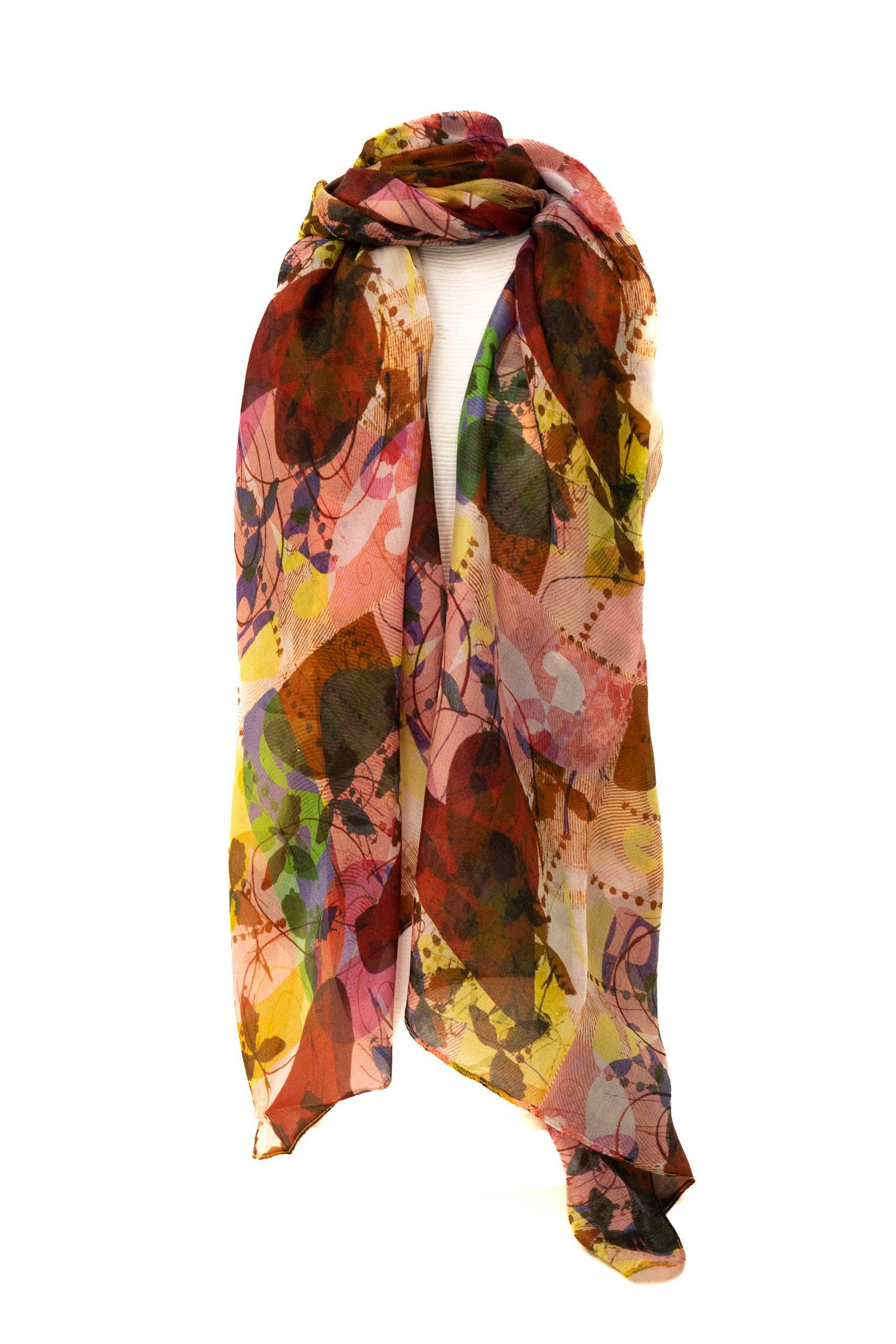 KLK - Wholesale Scarf - Women's - Multi Shape Silk Scarf0