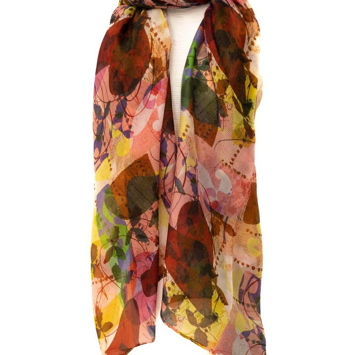KLK - Wholesale Scarf - Women's - Multi Shape Silk Scarf