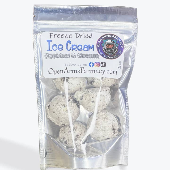 Open Arms Farmacy gevriesdroogd ijs, koekjes en room, 2 oz voor wholesale door Open Arms Farmacy