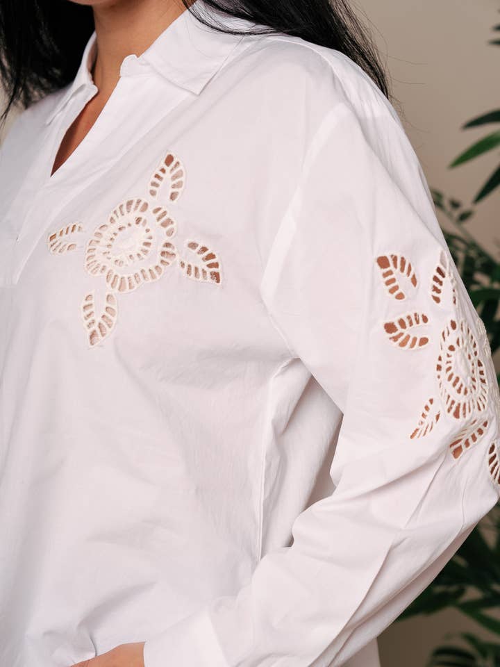 Blusa Clásico- Blanca for wholesale by Kapda Casa