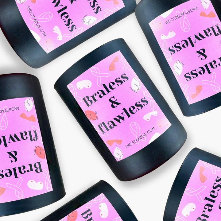 Angsty Addie - Wholesale Jar/Filled Candle - Mastectomy gift, cancer recovery gift, breast cancer gifts