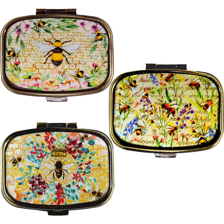 Bee Garden Pill Box - KA439W for wholesale by World Buyers