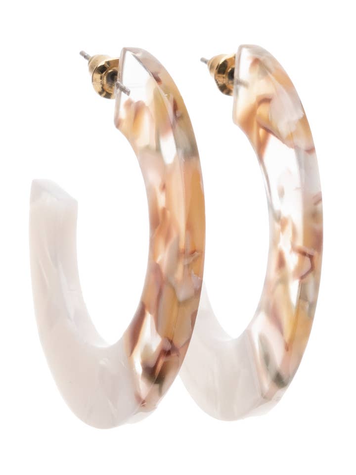 Tortoise Shell Hoops for wholesale by ALYN VAUGHN