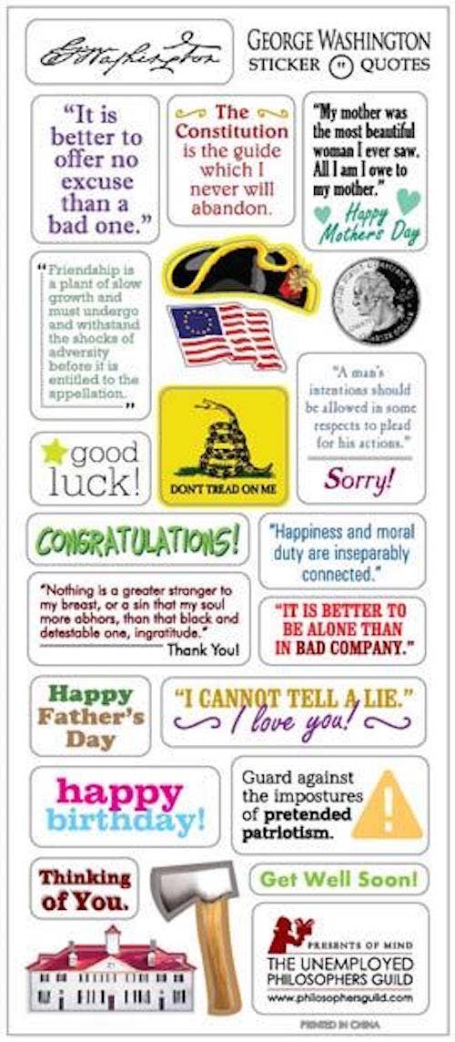 Unemployed Philosophers Guild - Wholesale Everyday Greeting Card - George Washington Card2