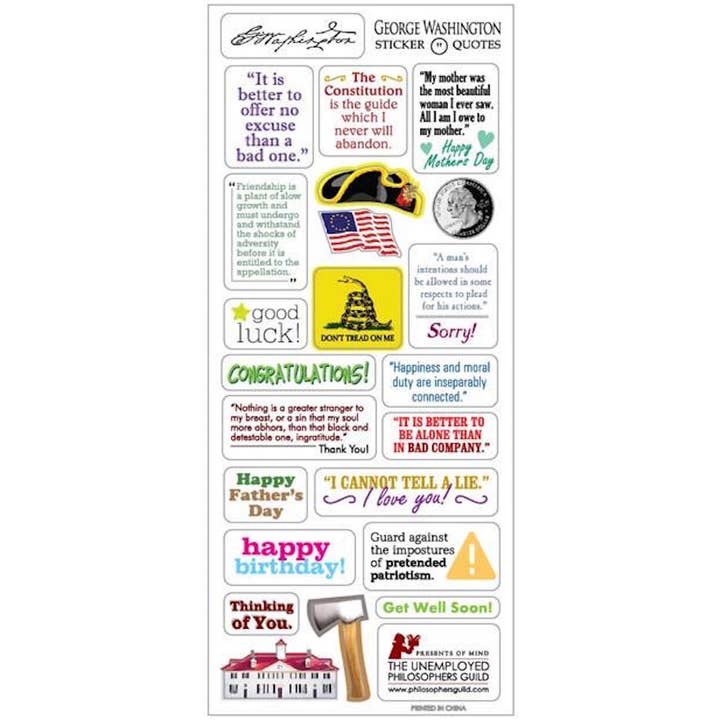 Unemployed Philosophers Guild - Wholesale Everyday Greeting Card - George Washington Card2