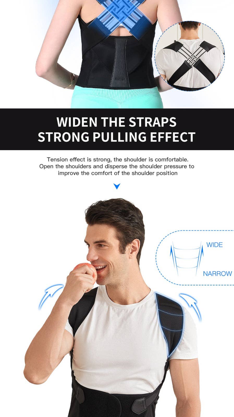 VIGOR - Wholesale Fitnessapparatuur - Houdingscorrector voor rug-, schouder- en rugondersteuning voor dames en heren39