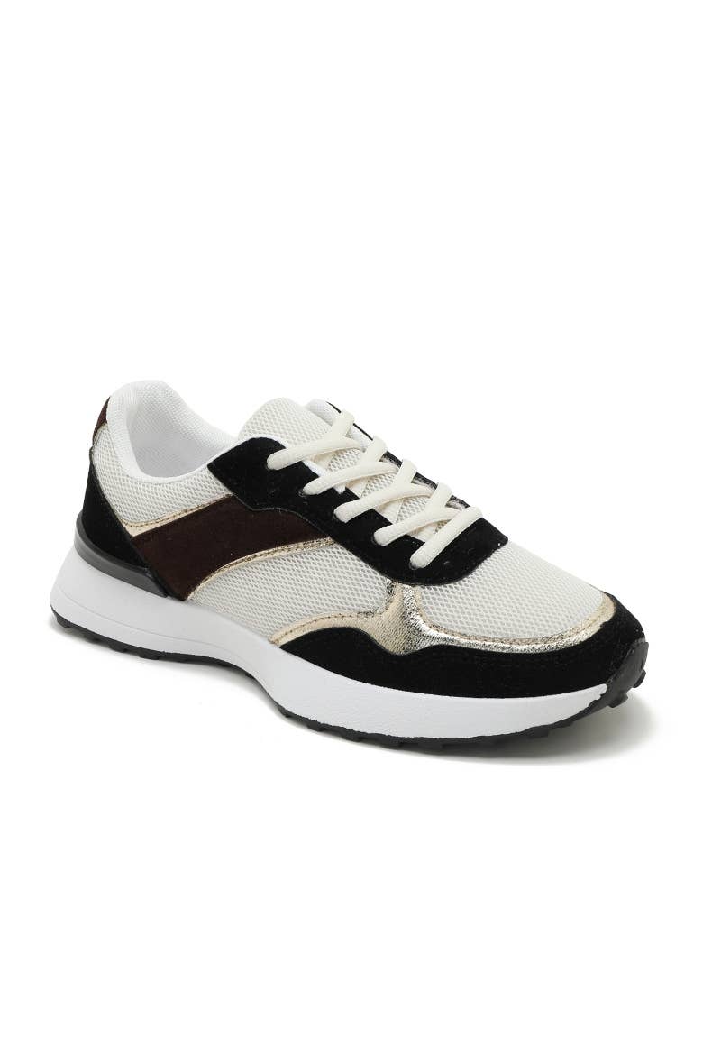 Joia Paris - Vendita all'ingrosso Sneakers di tendenza - Donna - Sneakers estive da donna con lacci e inserti in suede N-21210