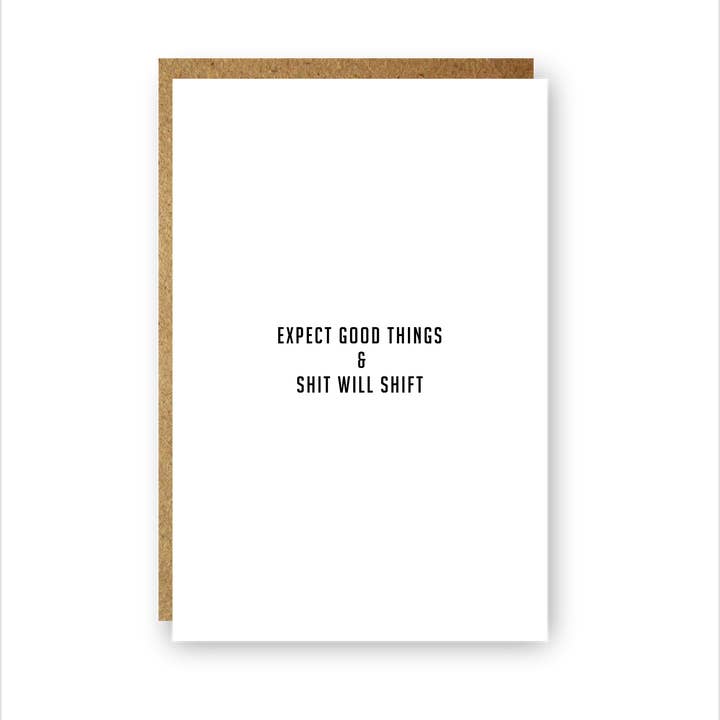 Espera Coisas Boas // Cartão de Cumprimentos para Mudança de Mentalidade por atacado de Spiritual Whiskey