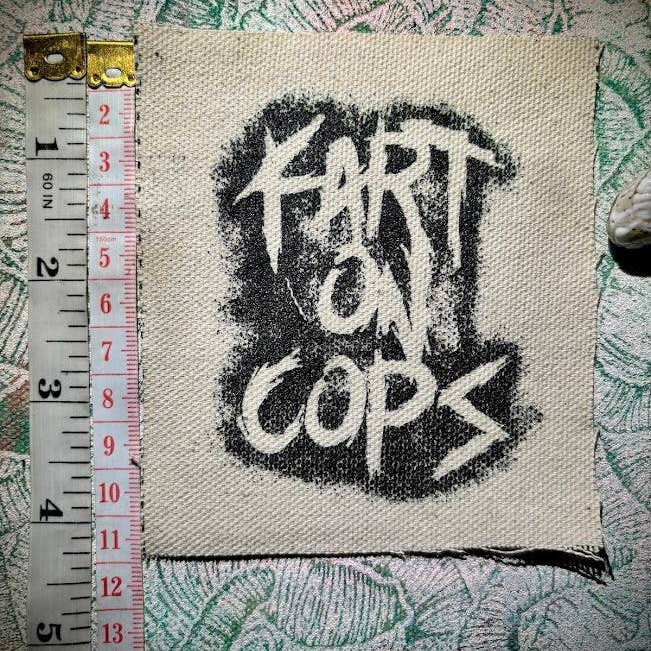 Three Raccoons - Wholesale Patch - Fart on cops patch.