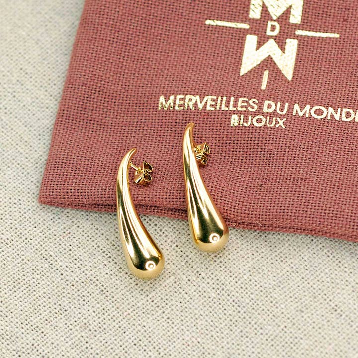 Merveilles du Monde - Wholesale Dangle Earrings - Stainless Steel BO
