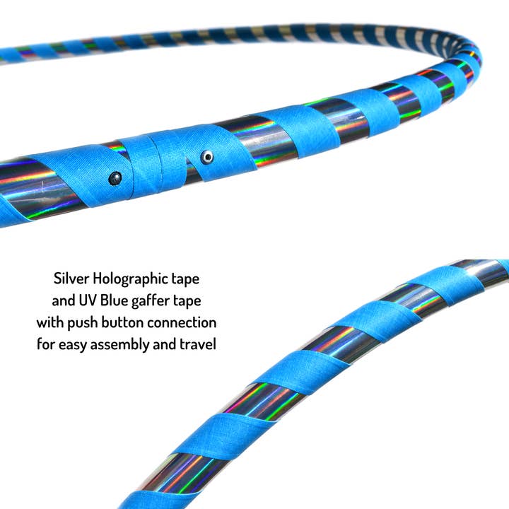 FestivalTreasures – wholesale Sporting accessories – Holographic Taped Beginner Hula Hoops2