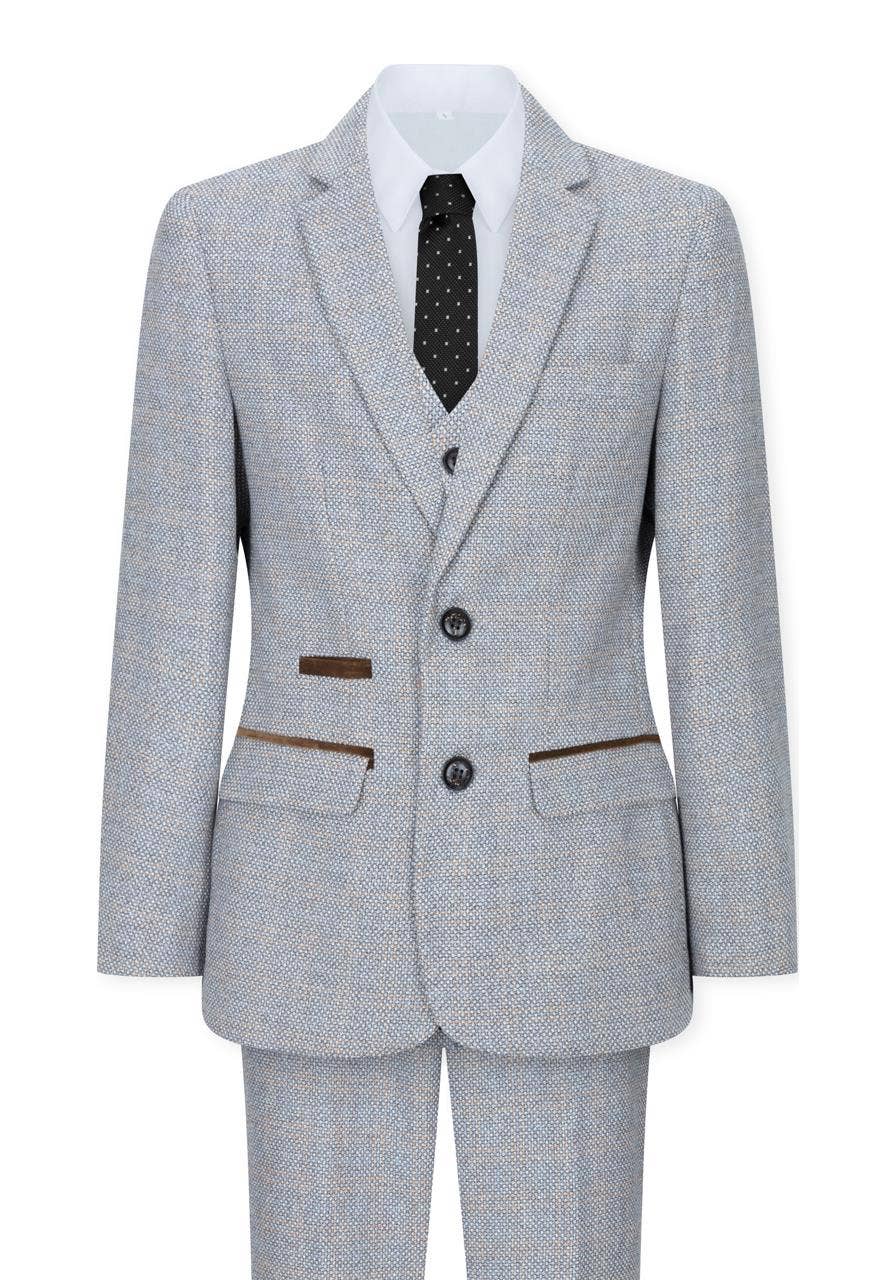 Creme Terno vintage retrô masculino creme de 3 peças com padrão tweed xadrez para venda a revendedores na Faire