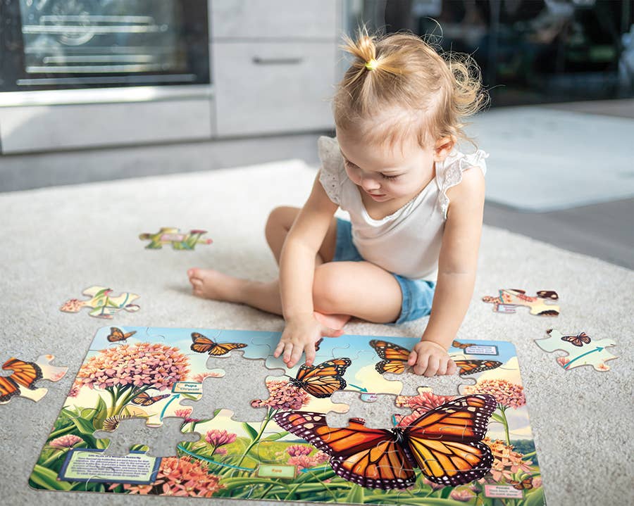 Outset Games and Cobble Hill Puzzles - Wholesale Puzzle - Kids - Life Cycle of a Monarch (35pc) Floor Puzzle - Ages 3+1