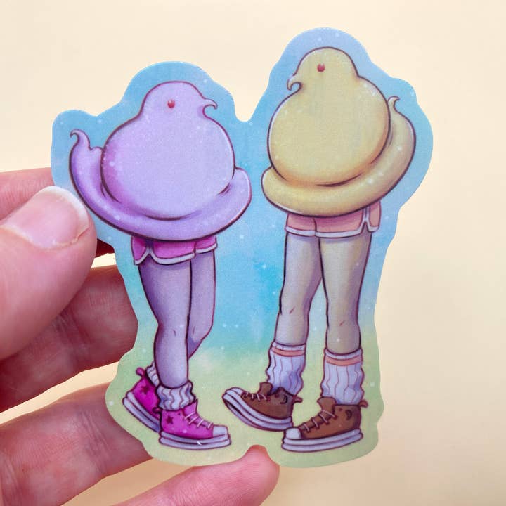 Peeps - Marshmallowgodis Barn - Matt Klistermärke för wholesale av Live Flashy or Die