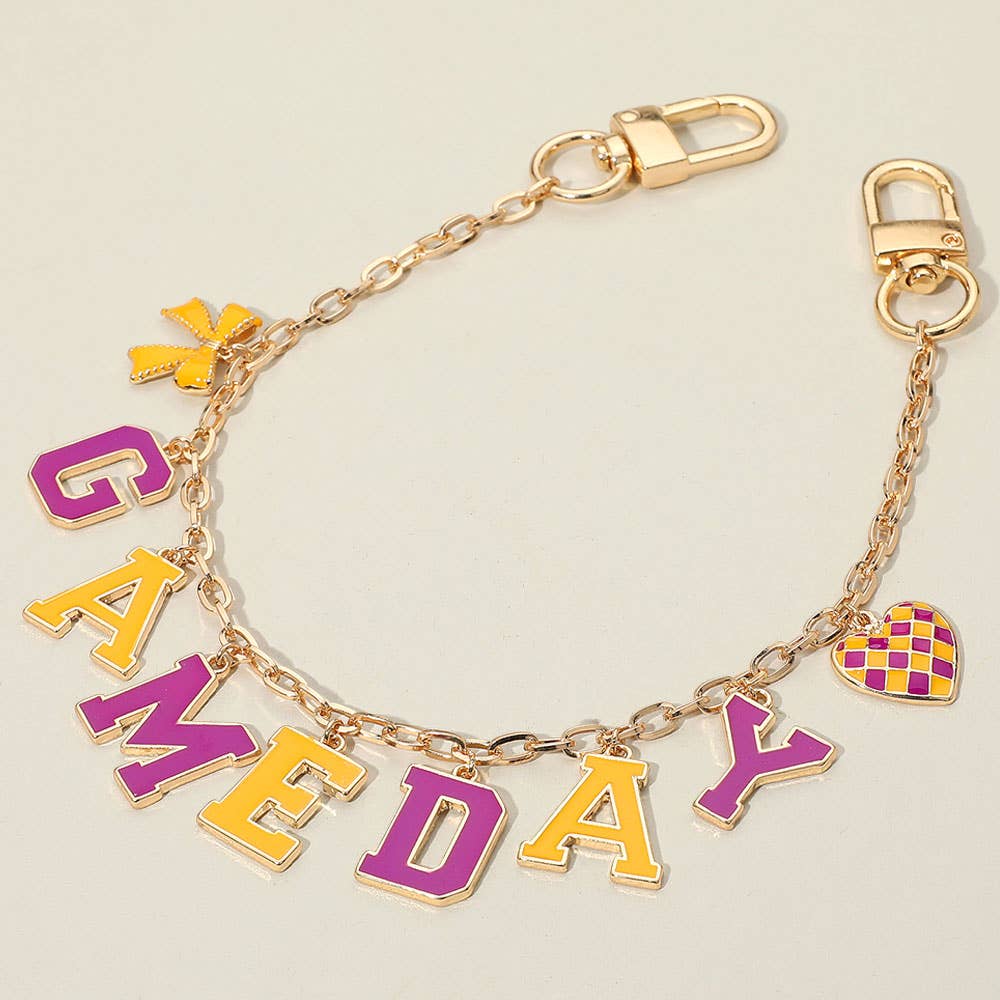 Sensibling Corp. – wholesale Handväske- och väskaccessoar – Dam – Fotboll SPELDAG Meddelande Båge Hjärta Berlock Station Väska Kedjeberlock4