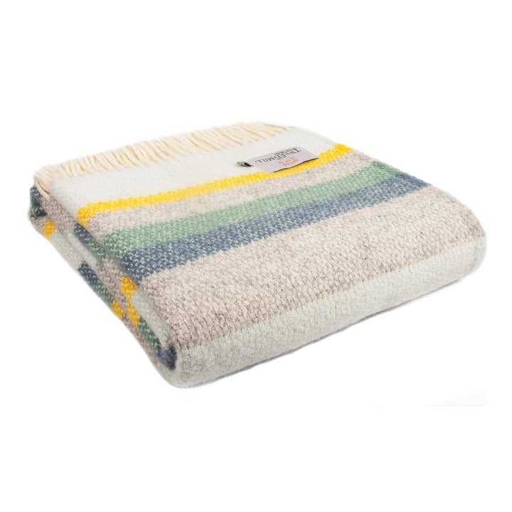 Tweedmill Textiles - Wholesale Throw Blanket - Illusion Stripe Pure New Wool Blanket