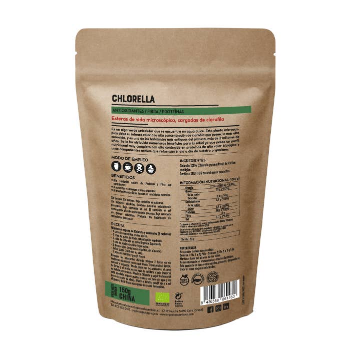Orgánica Superfoods SL – Proteína/Superalimento em pó por atacado – Pó orgânico de chlorella - 1 kg1