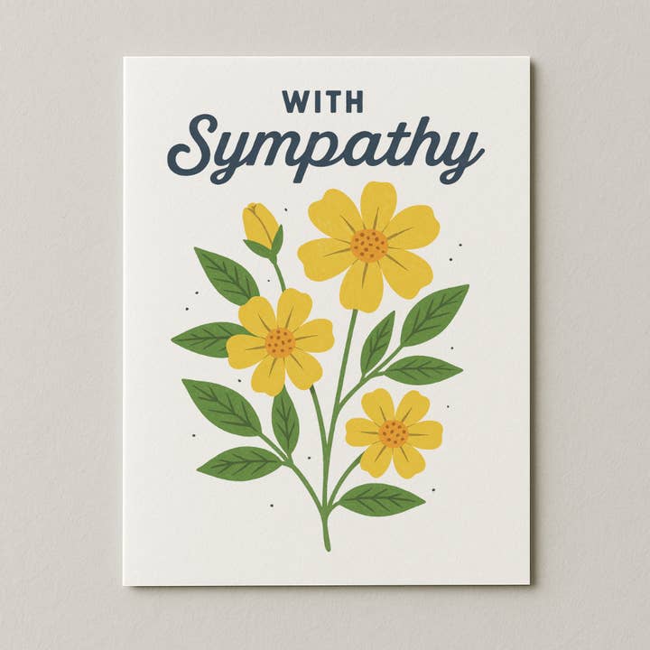 Golden Blooms With Sympathy Card for wholesale by My Country Greetings