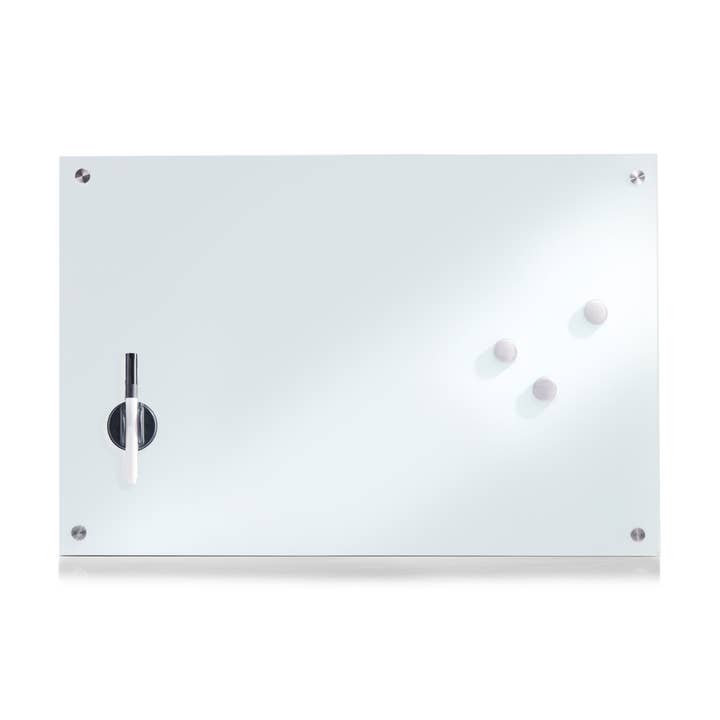 Memo board, glass, white for wholesale by Zeller Present