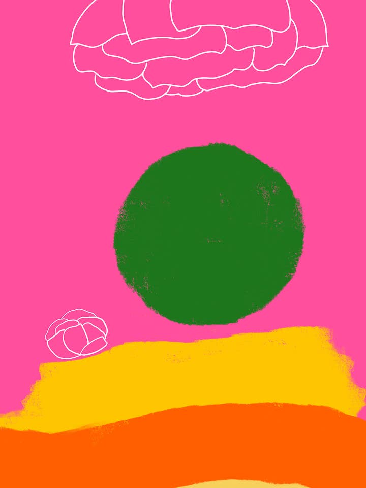 Horizon Poppy Fine Art Print (Copy) for wholesale by Robin Keys Design