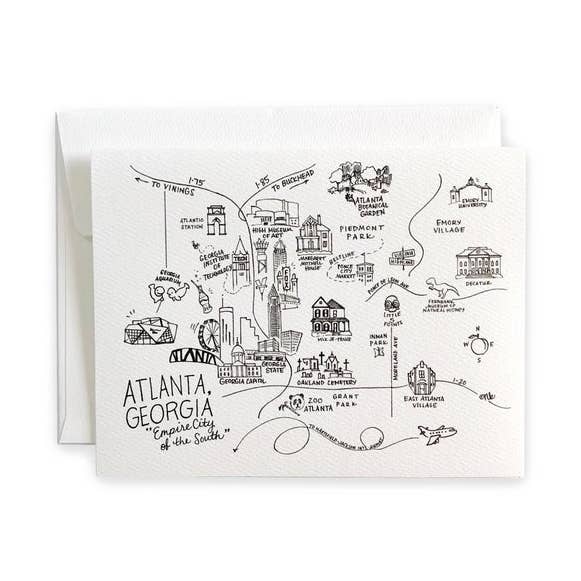 Atlanta, Georgia Kortnotekort Sæt af Natalie Kilgore for engroshandel hos Natty Michelle Paperie