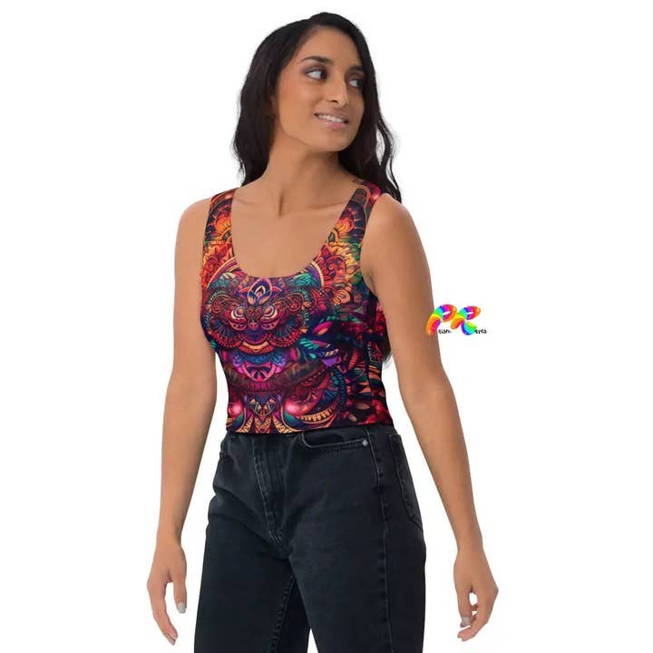 Prism Raves – Großhandel Tanktop – Damen – Ayahuasca Rave Crop Top1