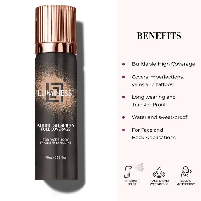 LUMINESS - Wholesale Foundation - Airbrush Spray Full Coverage Body & Face Foundation with Buffing Brush5