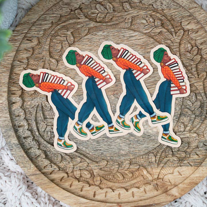 Pounded Yam Productions - Wholesale Sticker - Black Girl Book Stacks Die Cut Sticker