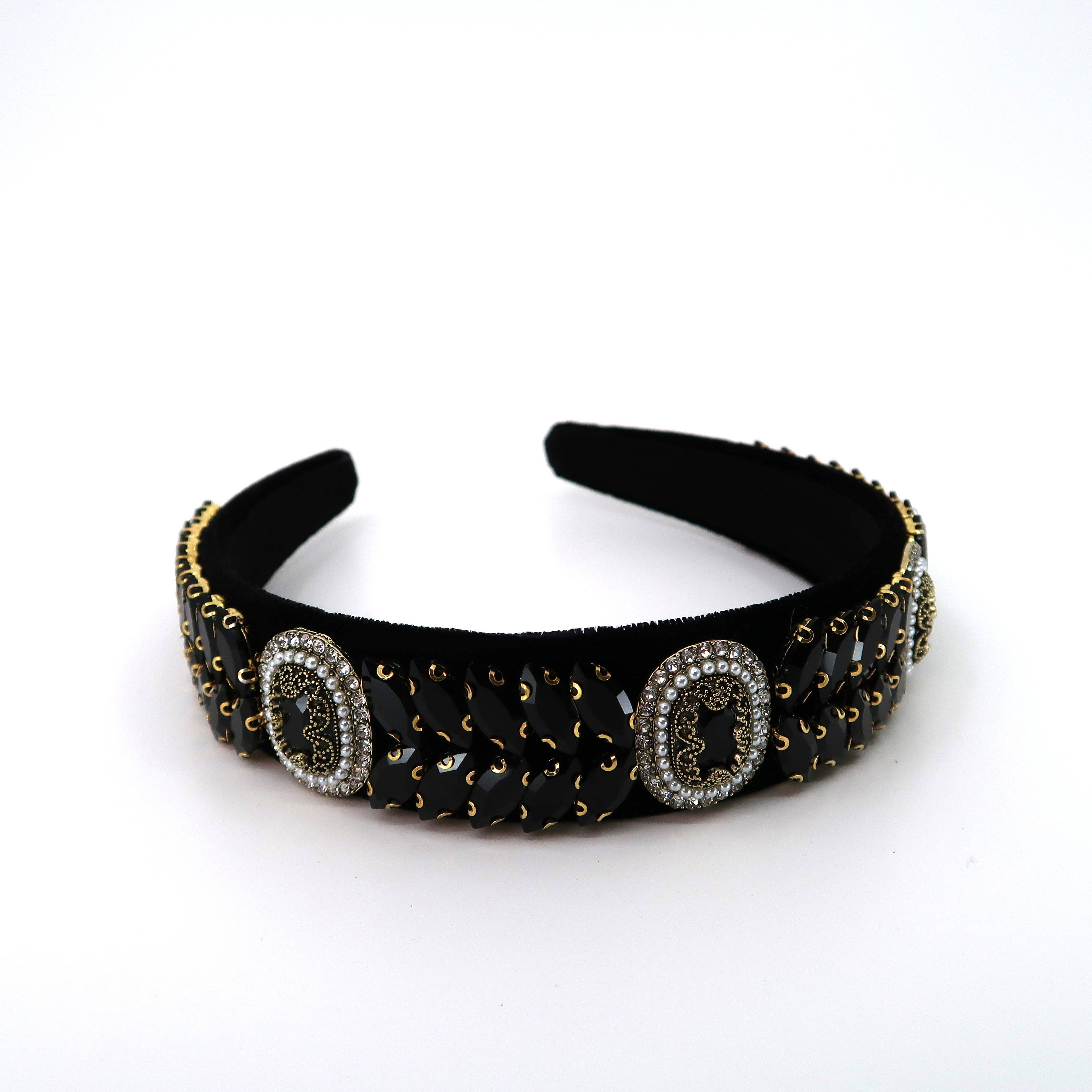 ASSORTI Multi Kristal Decor Suède Haarband HB21027-18 (12ST) voor groothandel op Faire6