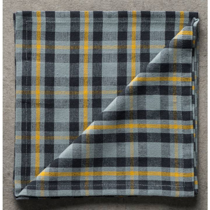 MDH - Yarn Dyed Checks - Wholesale Dinner & Cloth Napkin - Napkins 100% Cotton 18" x 18" -Set of 6-Stretch Limo Zealand4