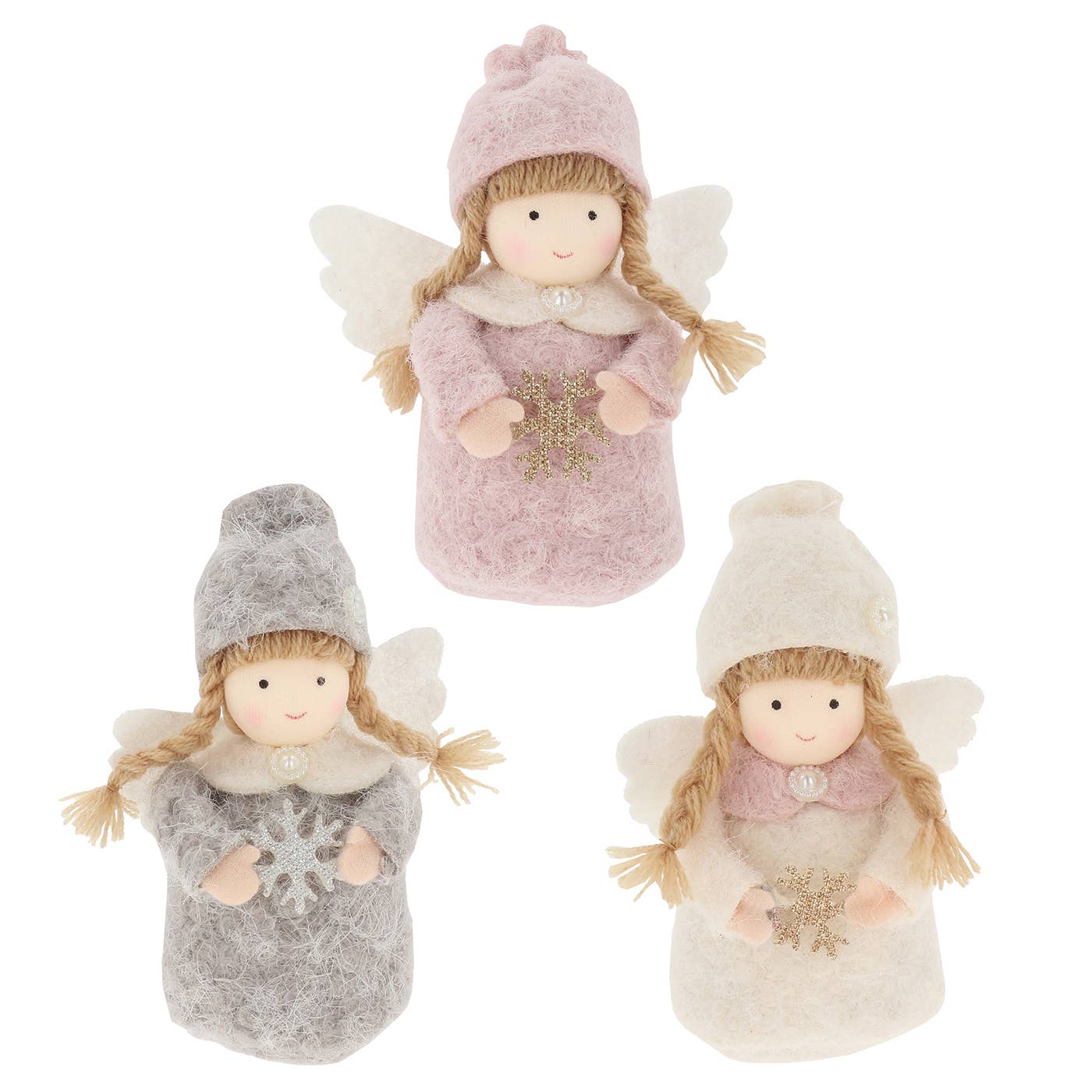 Joe Davies – Decoração de Natal por atacado – Fada Sentada de Feltro Kraft0