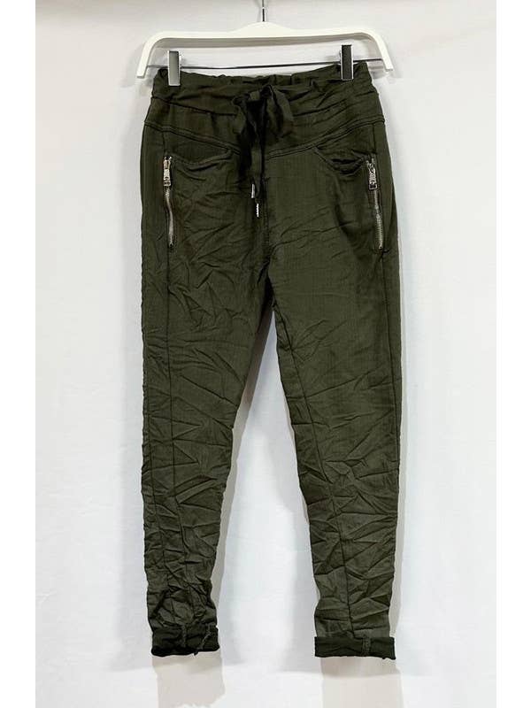 VENTI6 - Wholesale Lounge Sweatpants/Joggers - Women's - PINSTRIPE COTTON BLEND CRINKLE JOGGER (80180)6