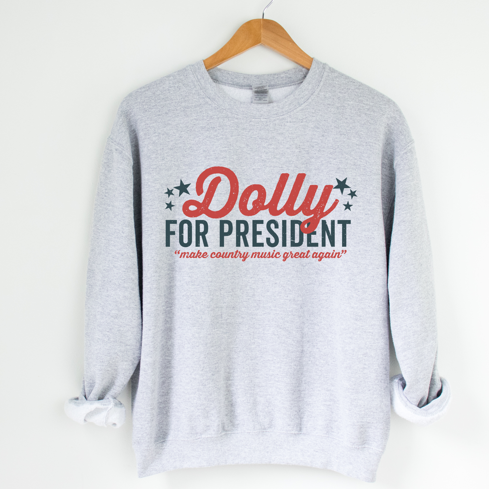 Willow Poppy - Wholesale Graphic Sweatshirt - Women's - Dolly For President Graphic Crewneck0