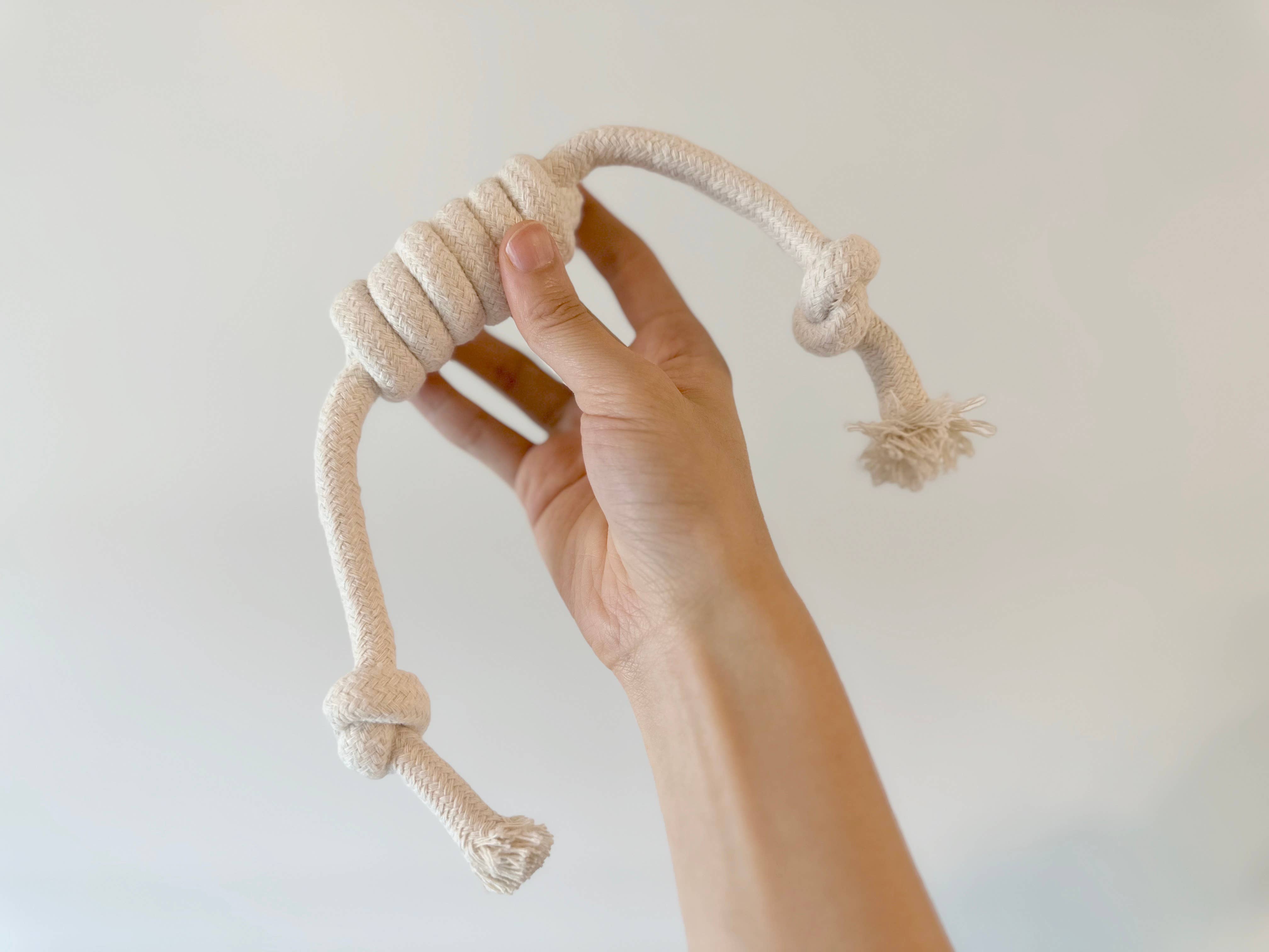 Monli Handcrafted Pet Toys - Wholesale Pet Rope Toy - Dog - Handmade Natural White Tug of War Toys Set-4 Piece6