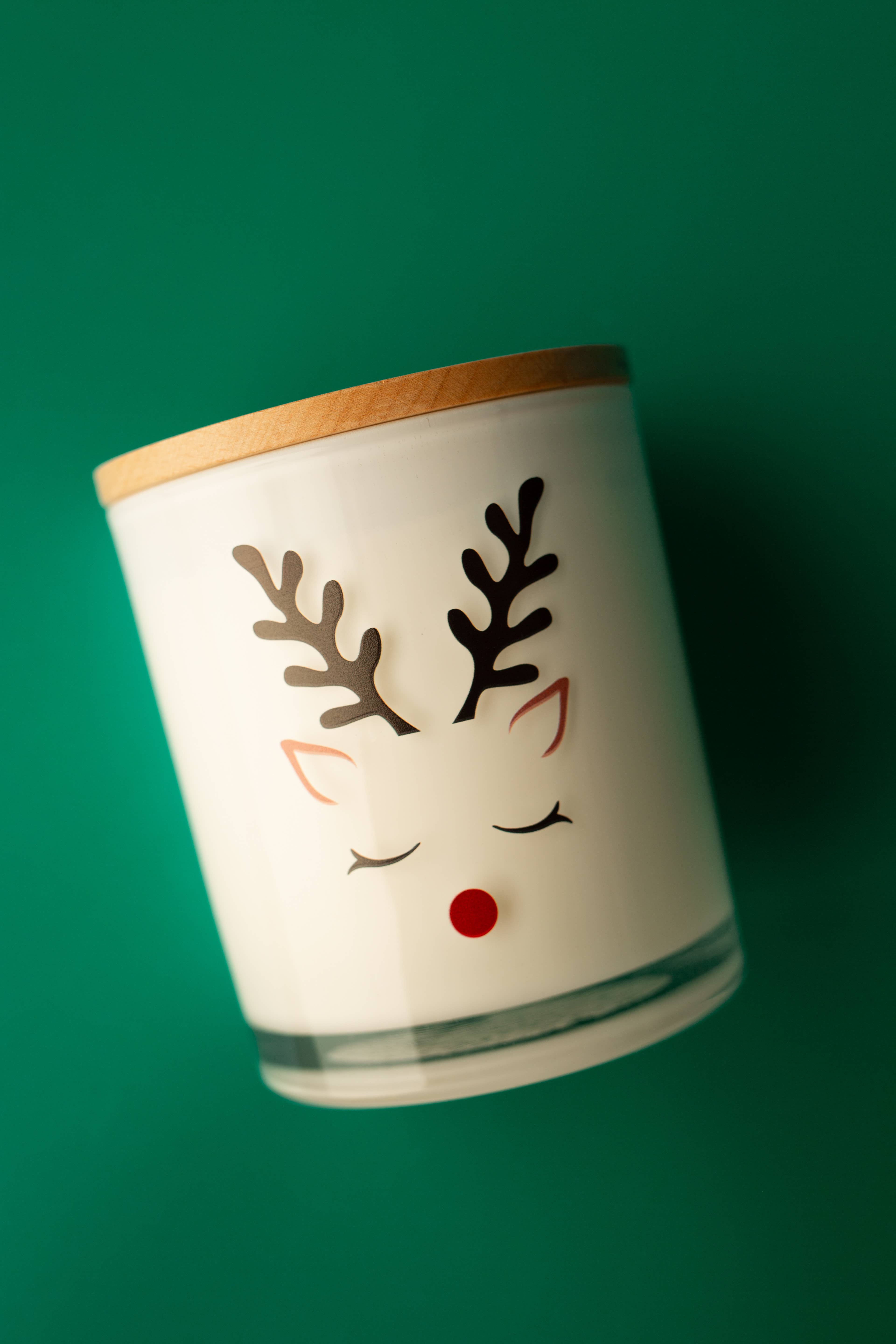 Unplug Soy Candles - Wholesale Jar/Filled Candle - Rudolph the Reindeer Holiday Soy Candle2