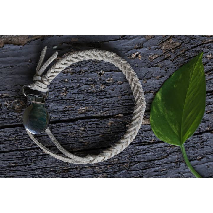 Brombie - Wholesale Pacifier Clip - Baby - Braided faux leather pacifier clip with metal attachment17