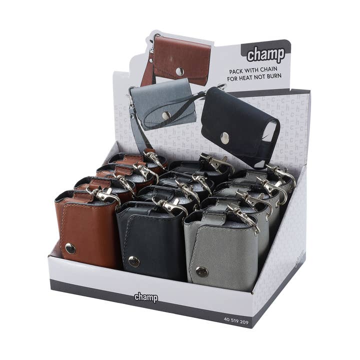 Custodia quadrata in pelle per sigaretta elettronica per la vendita all'ingrosso da parte di Champ by Polyflame