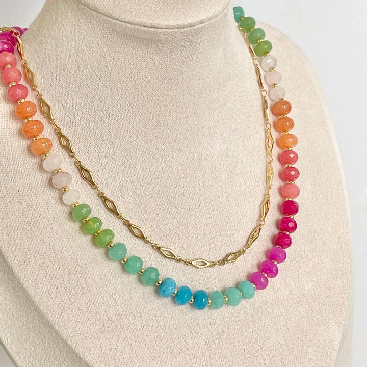 Gemstone Candy Necklace - Julia for wholesale by MODish Design Co