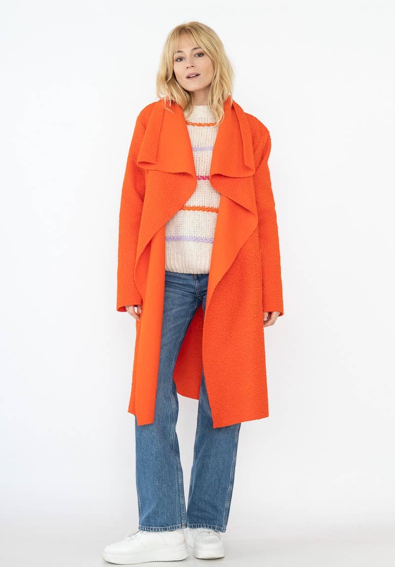 LINEN & COTTON HOUSE - Vente Manteau – femme - VESTE BOUCLETTE MATIERE RESPONSABLE + SIZE  35122 53