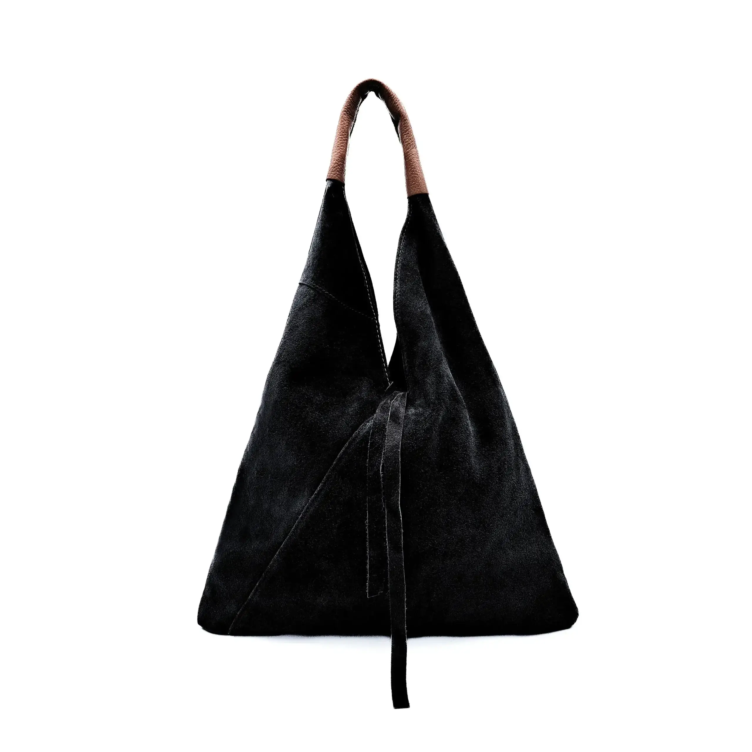 Ellas Trading - Wholesale Shoulder Bag - Women's - Drawstring Slouchy Italian Suede Tote Bag with Purse1
