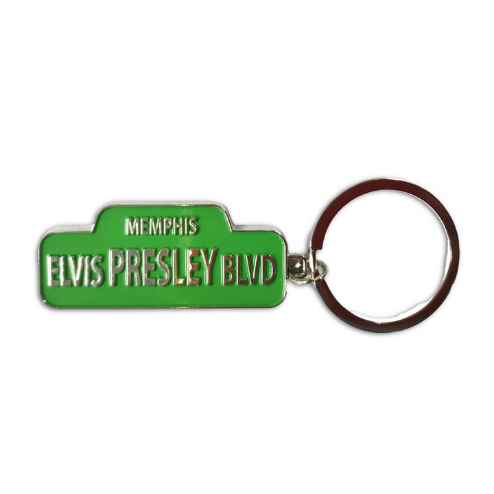 Elvis Keychain - Street Sing Elvis Presley Blvd. for wholesale by MID-SOUTH PRODUCTS